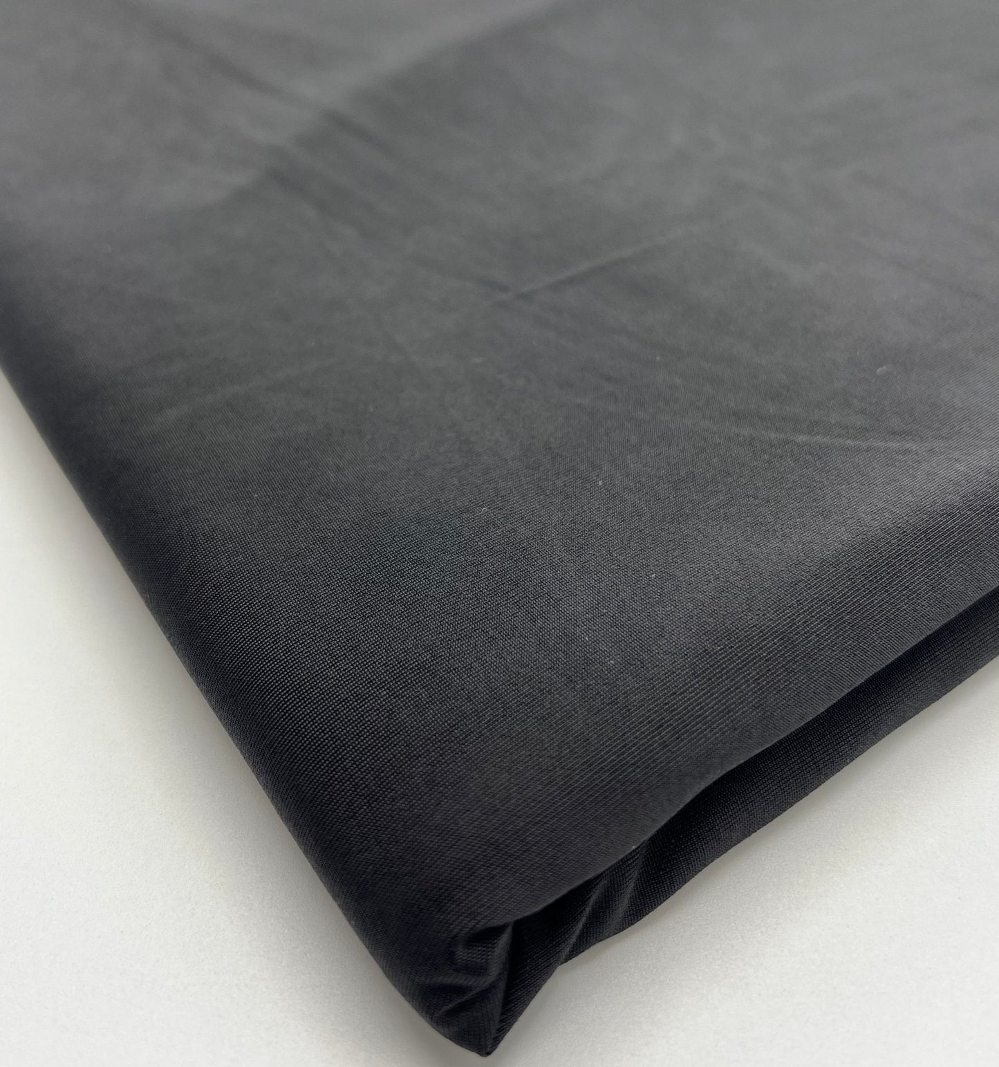 Black Plain Shiny Soft Touch Slinky 4 Way Stretch Fabric