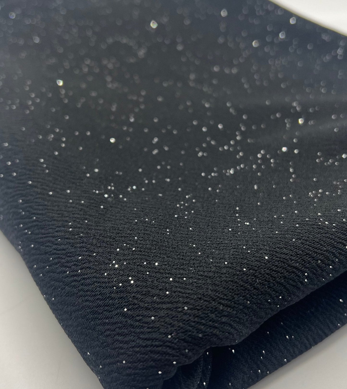 Black Sparkle Liverpool Bullet Stretch Fabric