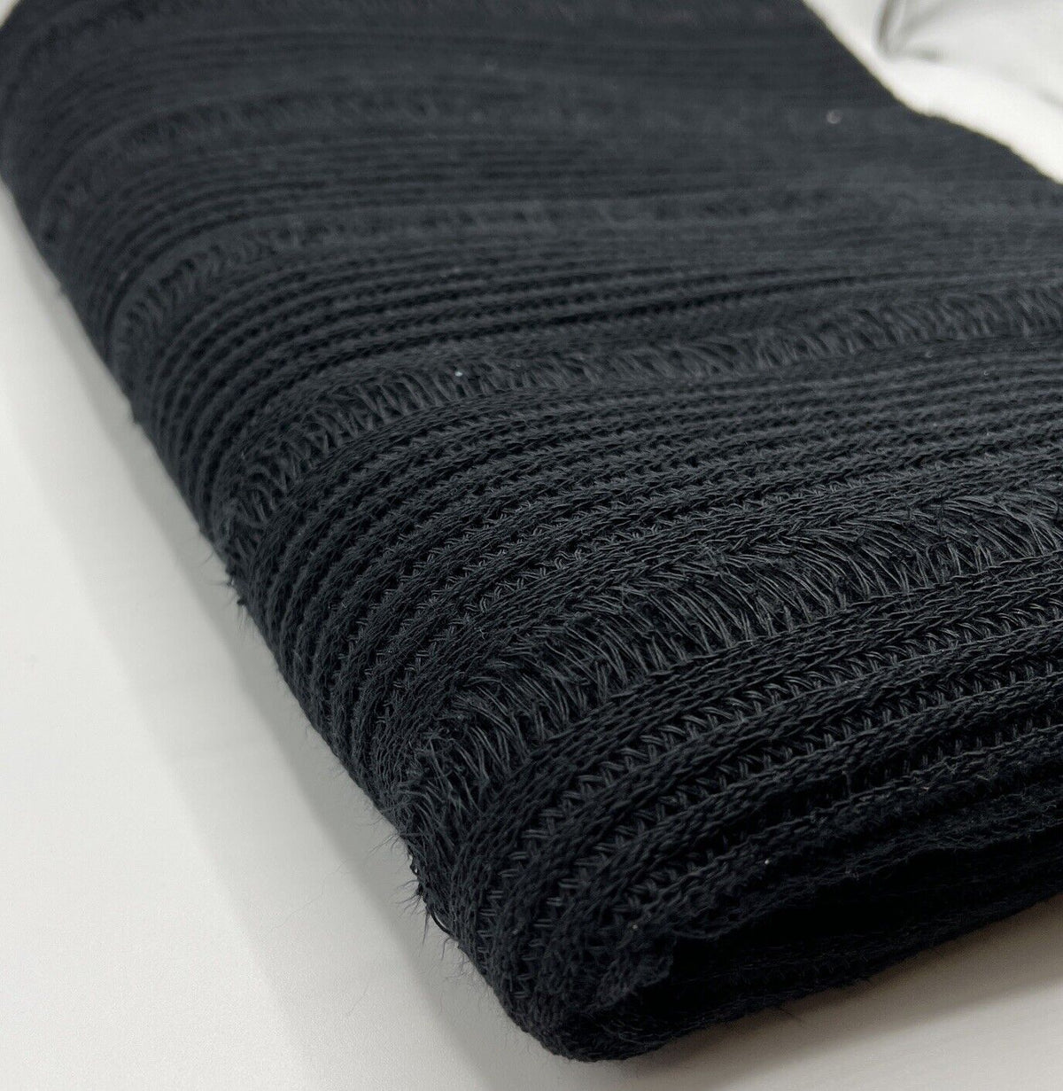 Black Stripe Knitted Stretch Fabric