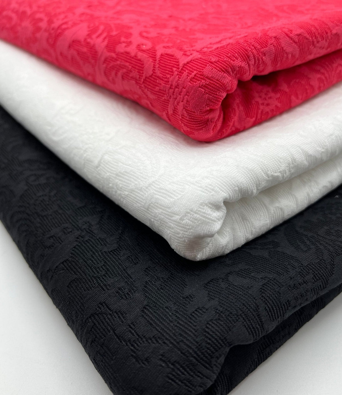 Hot Pink Textured Jacquard 2 Way Stretch Fabric