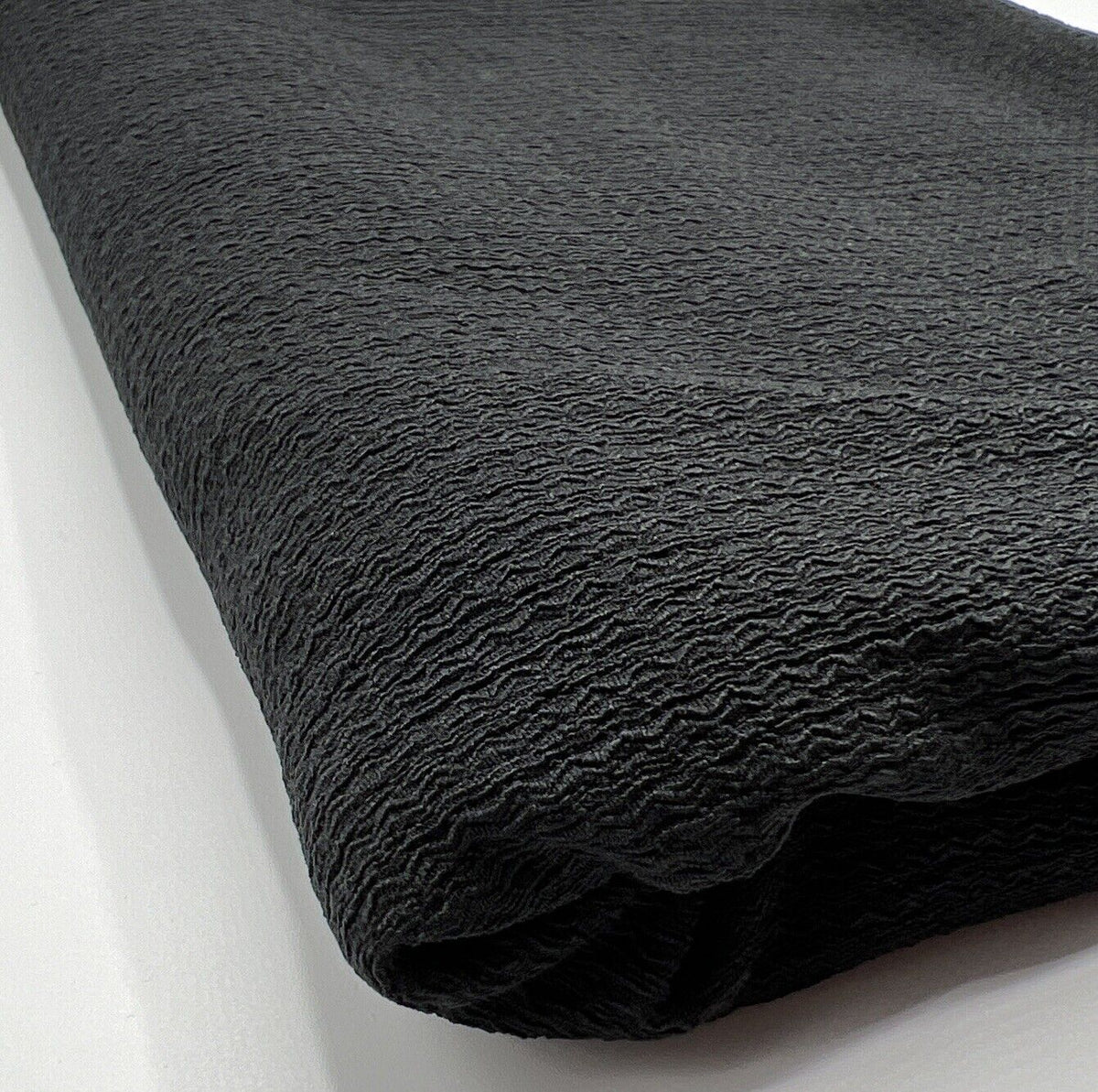 Black Textured Tree Bark Stretch Dress Craft Fabric