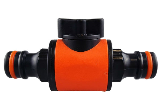 Cost Wise Snap On Male-Male In Line Valve Black/Orange