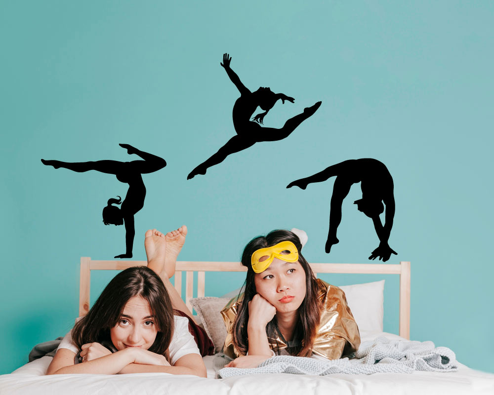 Gymnast Wall Stickers – Elegant Gymnastics Wall Decor for Bedroom