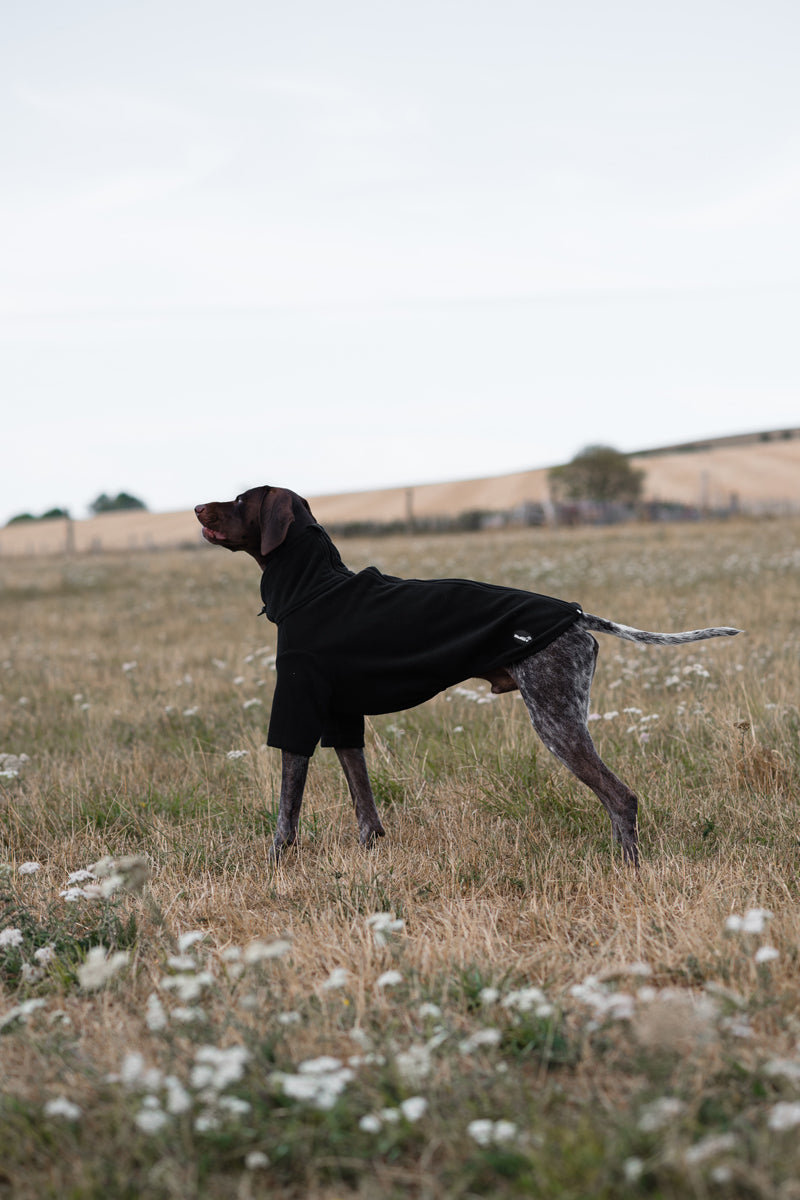 WIDE FIT Fleece Dog Jumper - Black