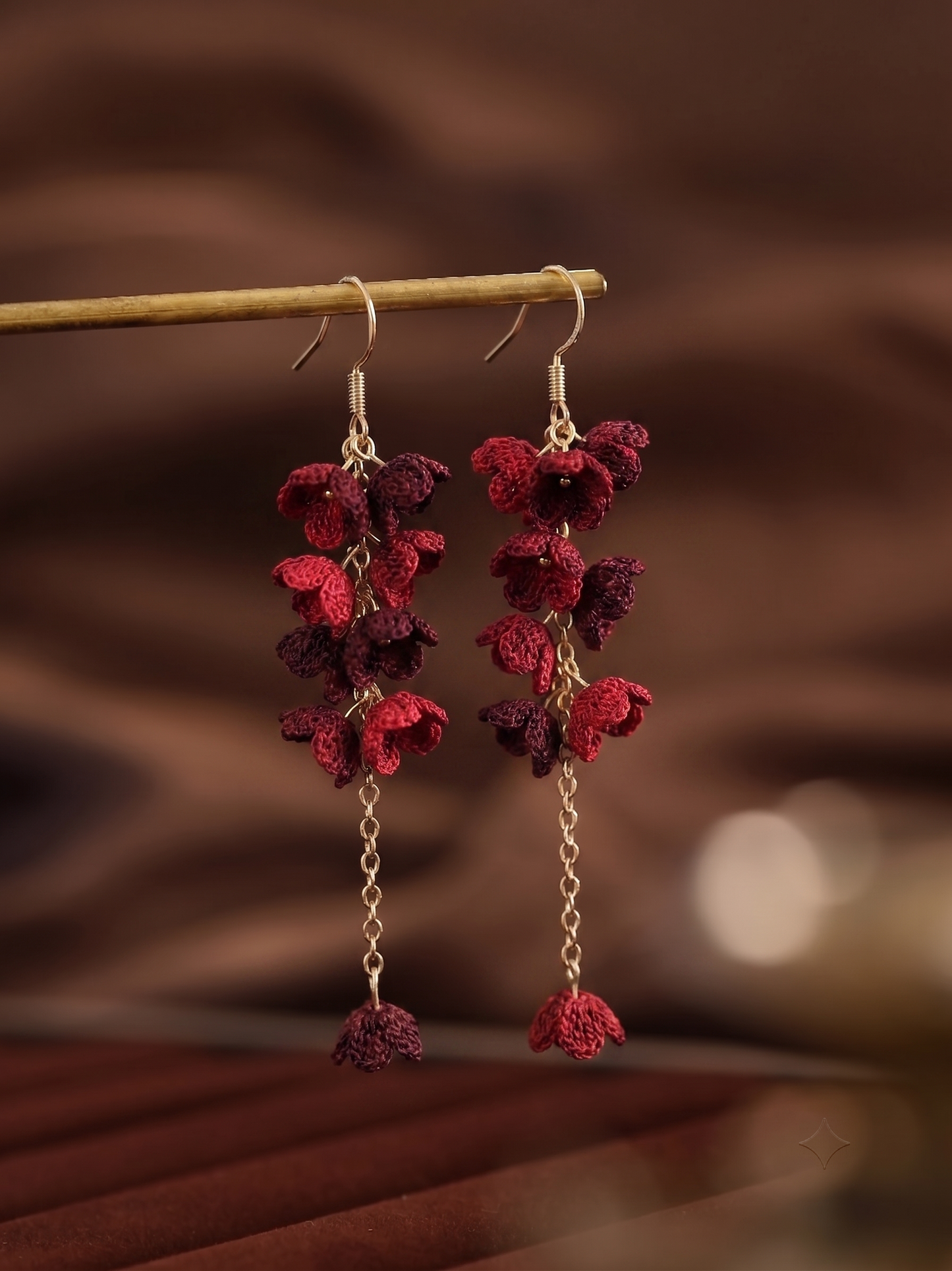 Bloomfall Micro Crochet Earrings – Cascading Floral Dangles in Dreamy Colours