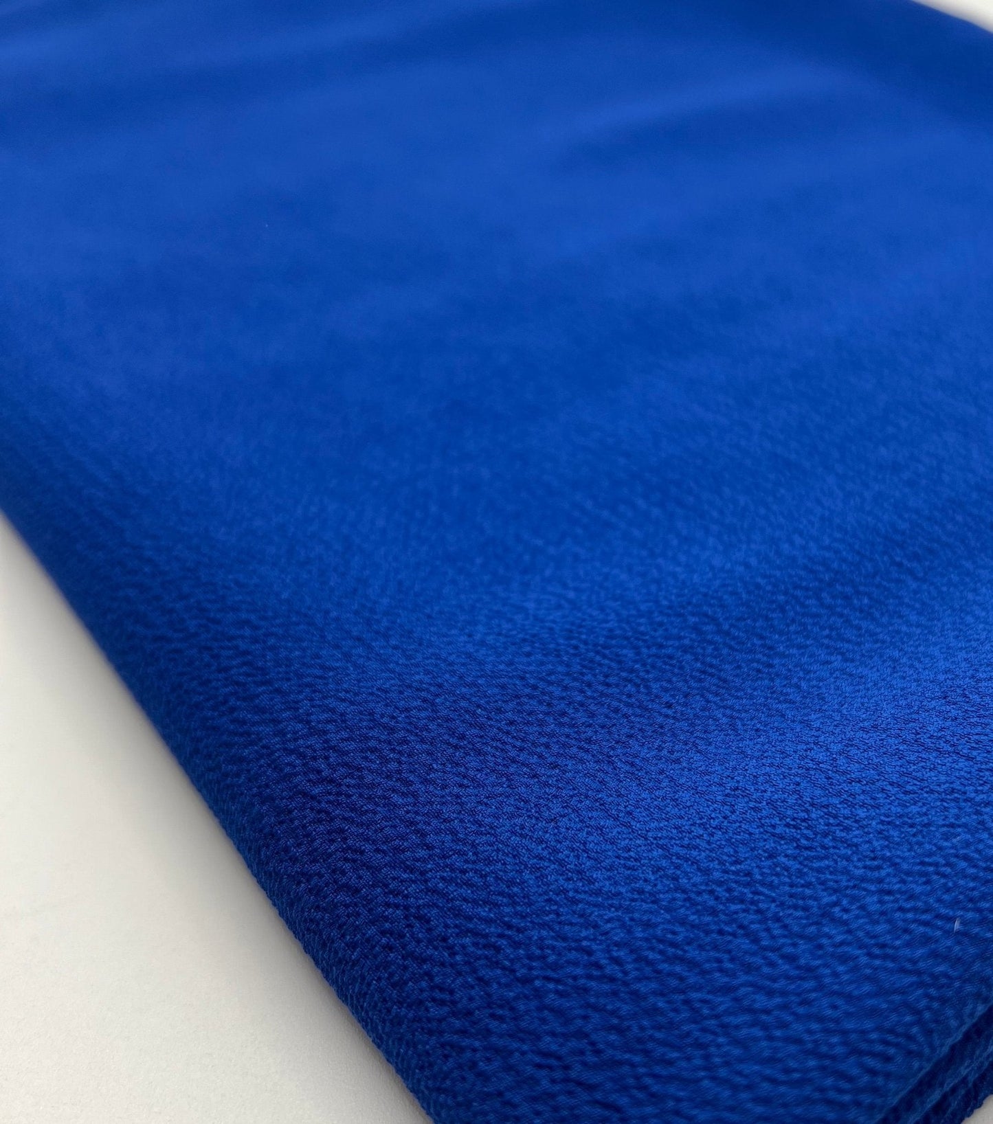 Blue Plain Lightweight Bubble Crepe Fabric