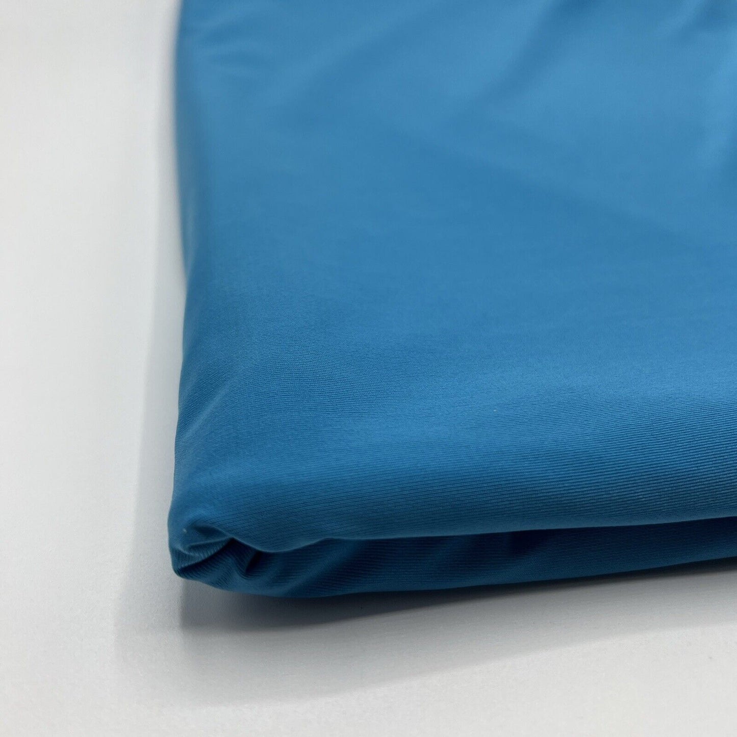 Blue Plain Shiny Soft Touch Slinky 4 Way Stretch Fabric