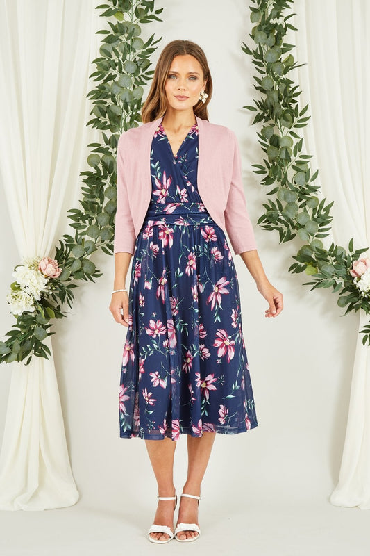 Yumi Blush Knitted Curve Bolero