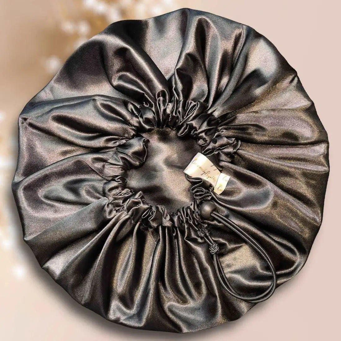 Men’s Satin Hair Bonnet – Adjustable, Drawstring, Breathable, Protective for Waves & Curly Hair