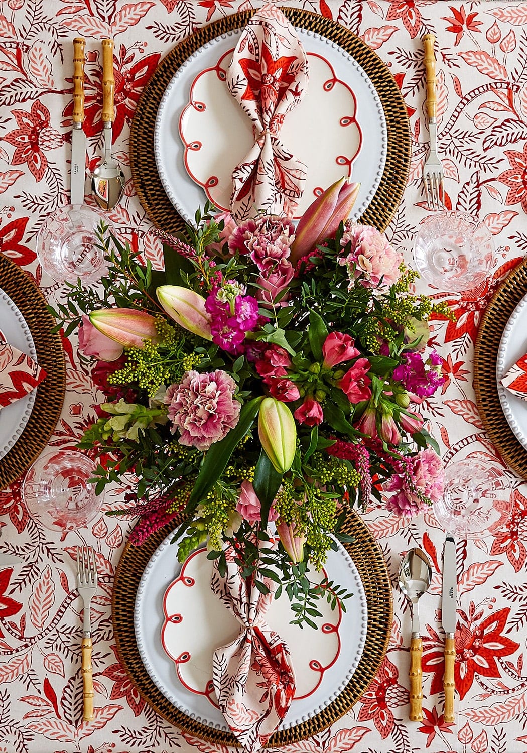 Bossa Nova Table Napkin Red - Set of 4