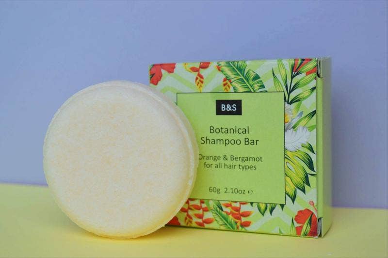 Botanical Orange & Bergamot Enriching Shampoo & Body Bar - Plastic Free Vegan Eco Shower Bars, 60g