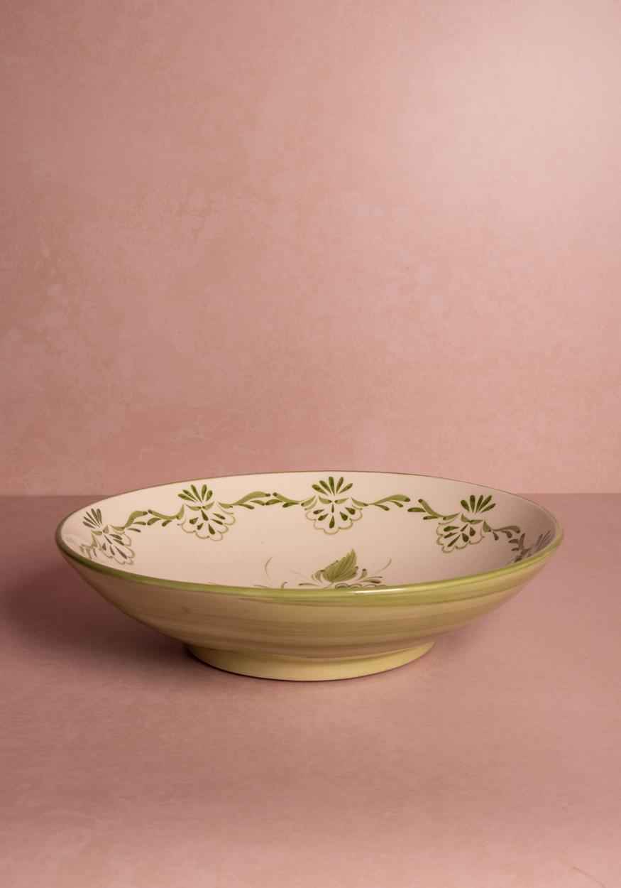 Cara Shell Pasta Bowl, Green Set of 4