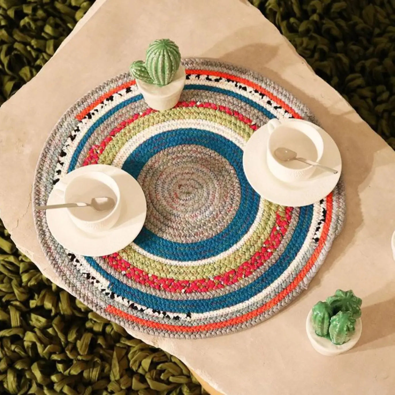 Braided Cotton Placemats - Round
