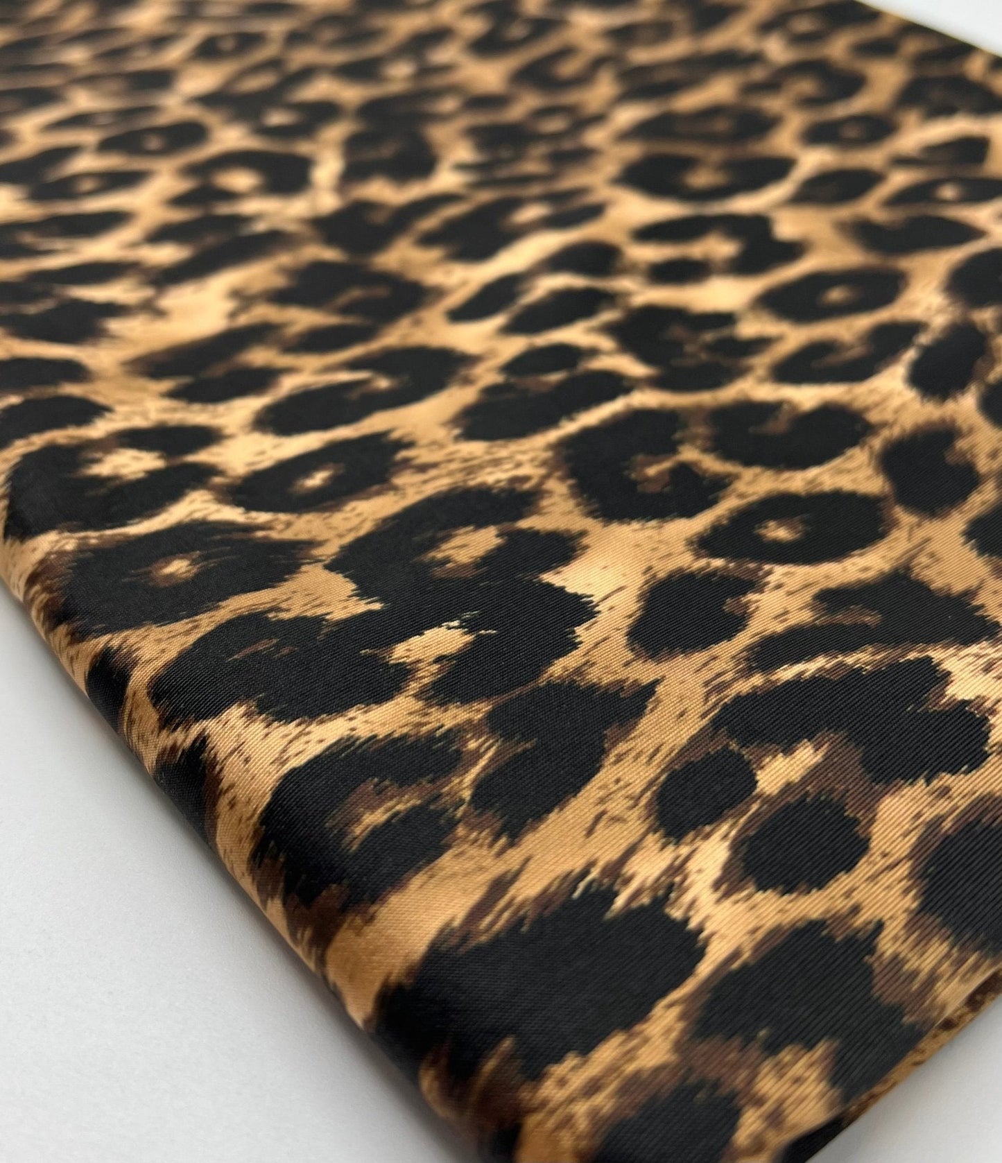 Brown Black Leopard Print Soft Touch 4 Way Stretch Fabric