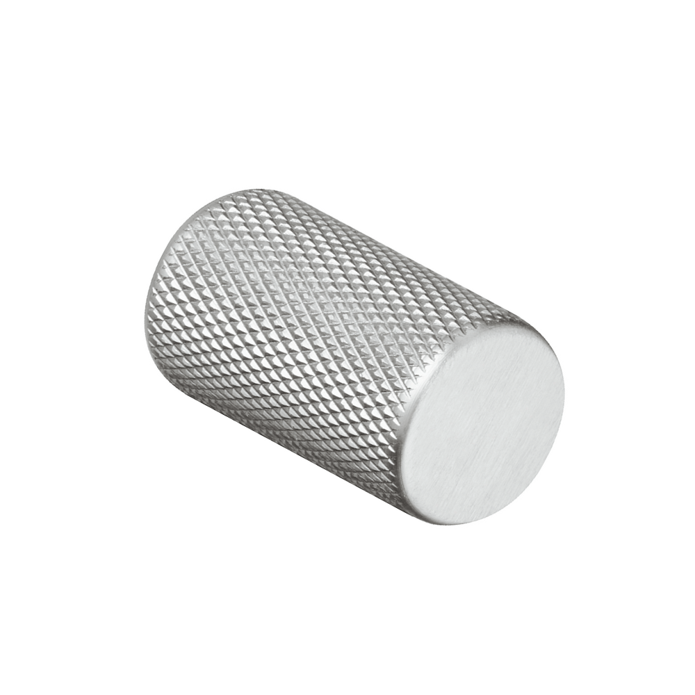 Broxburn Knurled Knob Handle – Stainless Steel Effect Knurled Cabinet & Drawer Pull