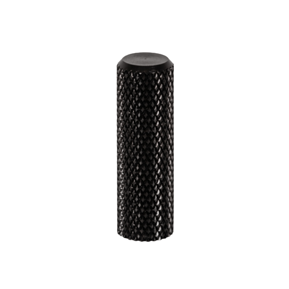 Broxburn Knurled Mini Knob Handle – Brushed Black Cabinet, Drawer & Cupboard Knurled Pull