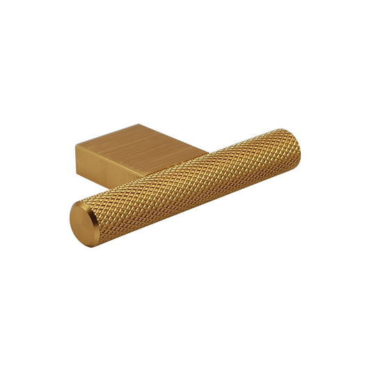 Broxburn Knurled Mini T Knob Handle – Dark Brass Cabinet, Drawer & Cupboard Knurled Pull