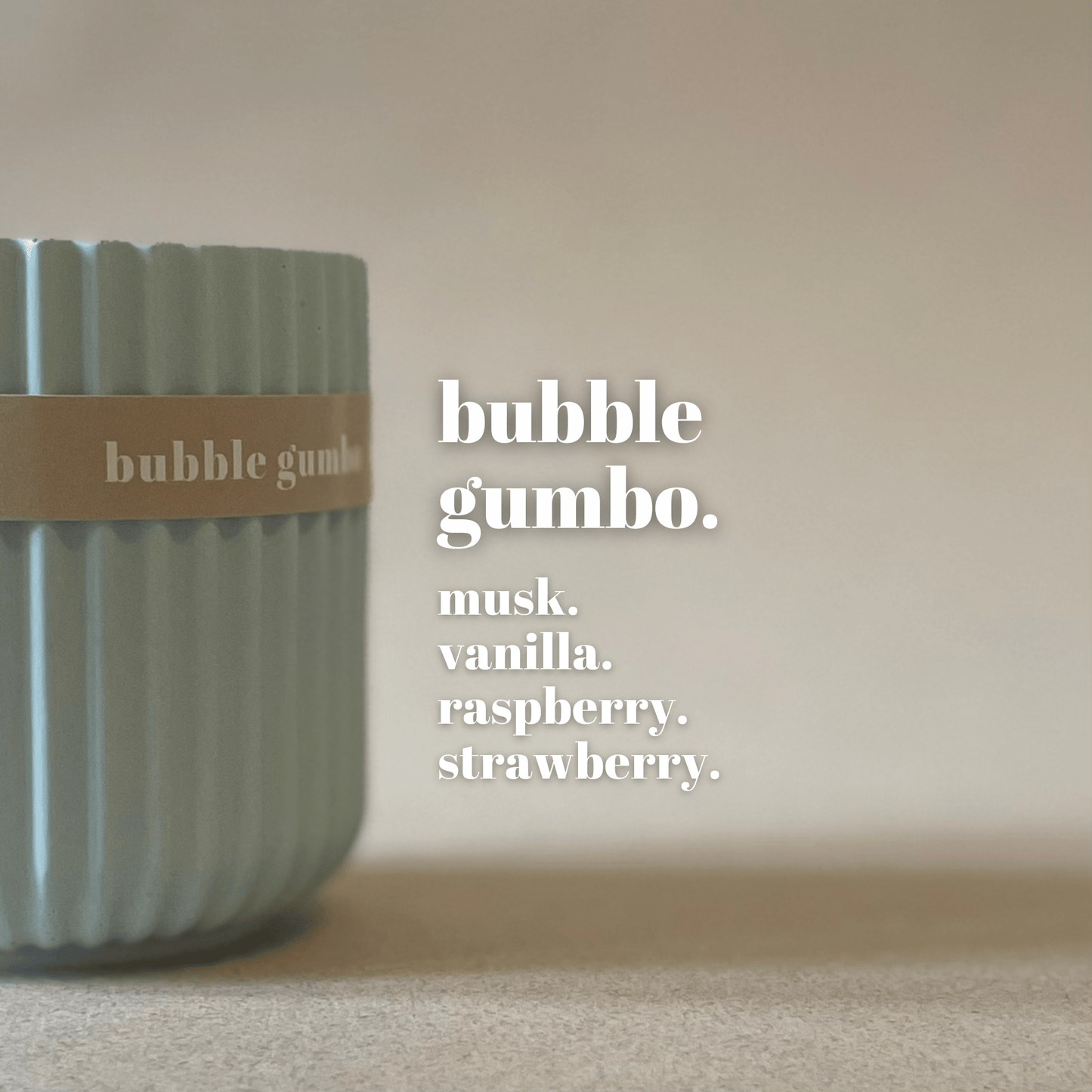 Bubblegum Stoneware Soy Candle – Eco-Friendly Colourful Candle
