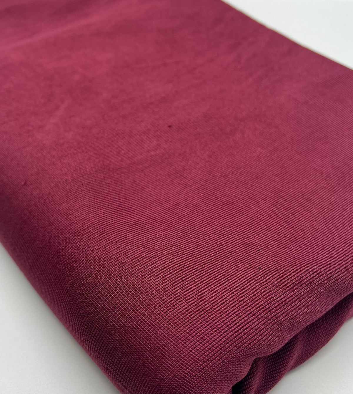 Burgundy Heavy Weight Fine Rib Stretch Fabric 320 GSM