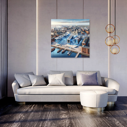 Panoramic Liverpool Canvas
