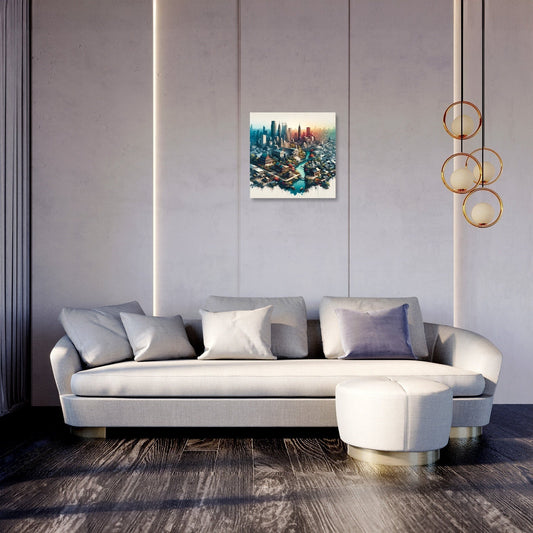 Architectural Symmetry Canvas