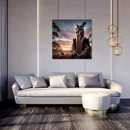 Regal Kangaroo Twilight Canvas