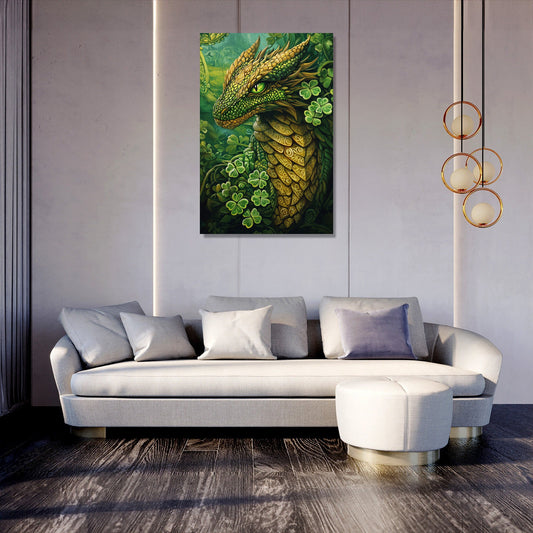 Shamrock Dragon Canvas