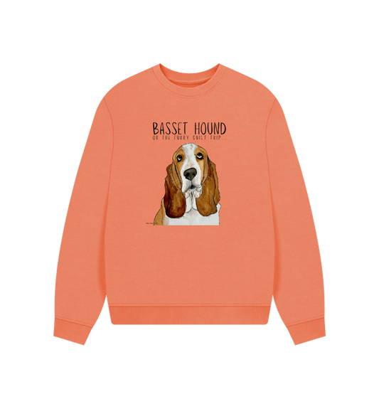 Basset Hound Women’s Oversized Sweatshirt: Cozy, Stylish & Full of Guilt!