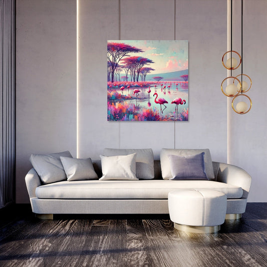 Flamingo Paradise Canvas