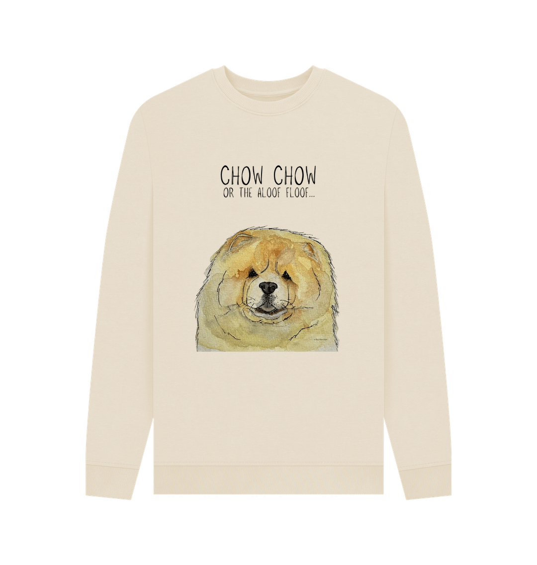 Stay Cozy with the Fawn Chow Chow "Aloof Floof" Men's Crewneck Sweatshirt