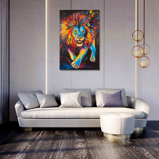 Lion's Vivid Roar Canvas