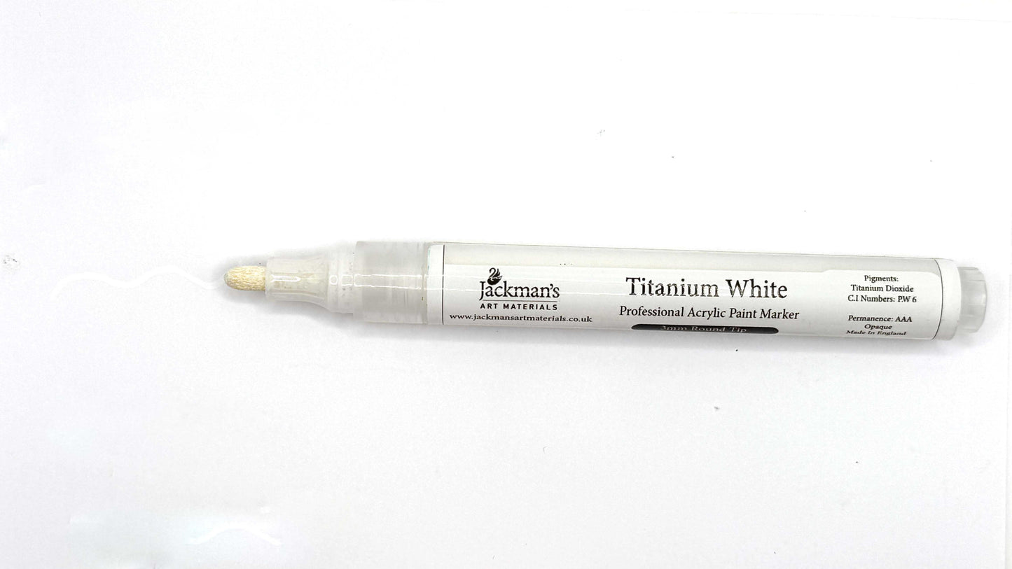 Titanium White Acrylic Marker Pen