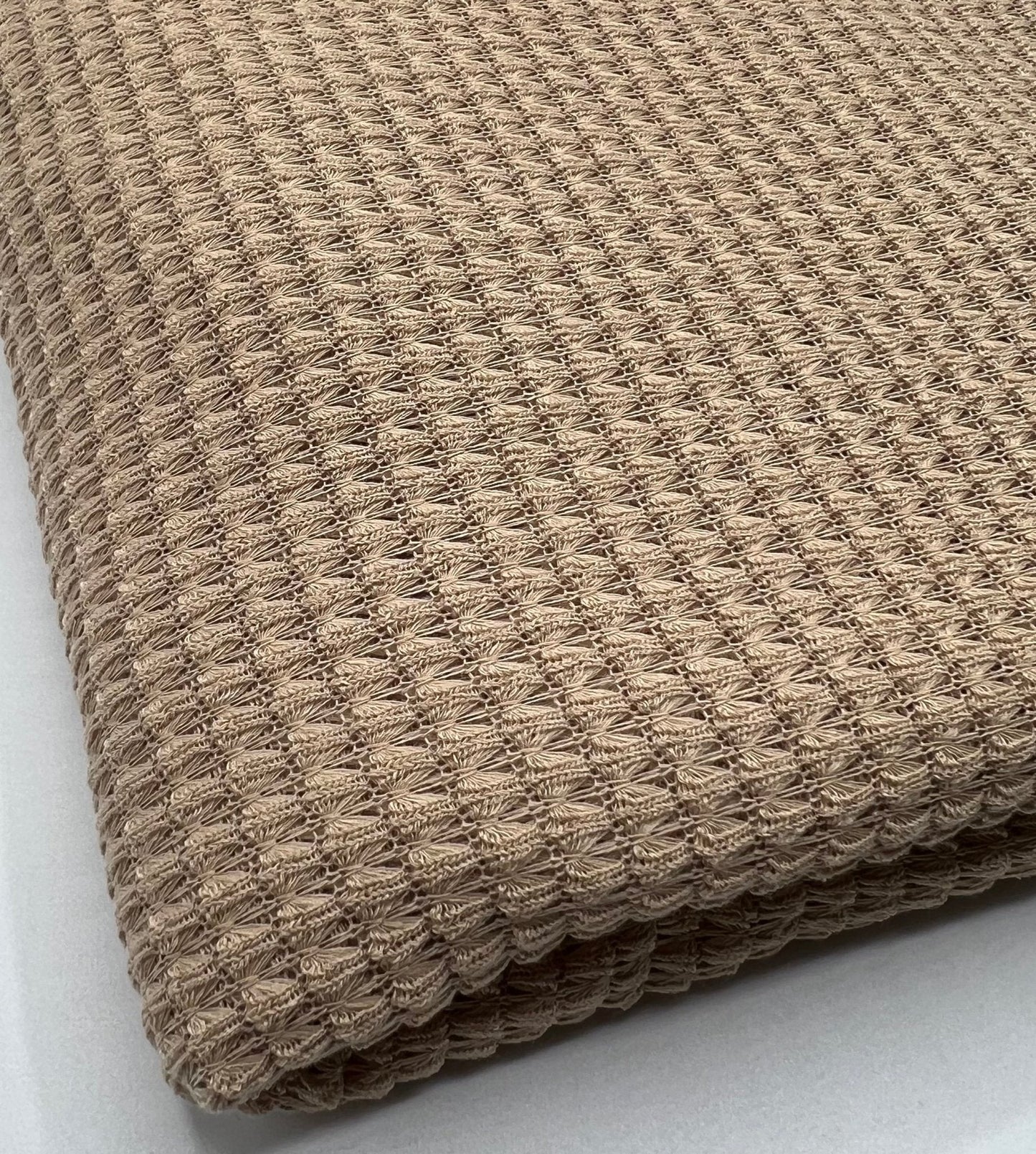 Camel Crochet Stretch Fabric