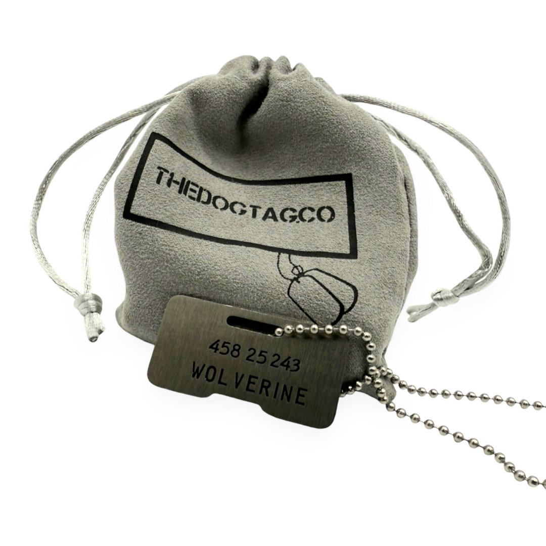 Canadian Wolverine Dog Tag Engraved Double-Sided Stainless Steel Cosplay Gift UK