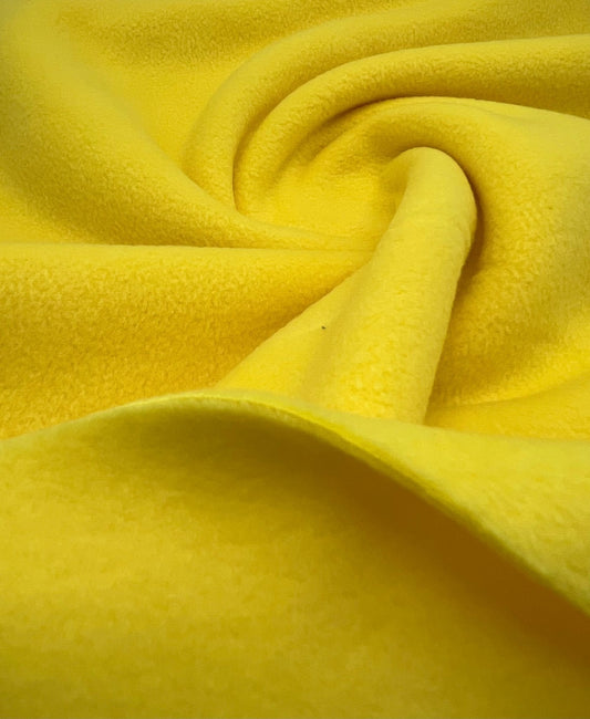 Canary Yellow Plain Anti-Pil Polar Fleece Fabric Blanket Loungewear