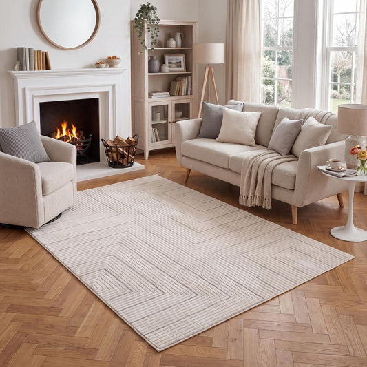 Carmel Cream-Grey Geometric Rug | 6040