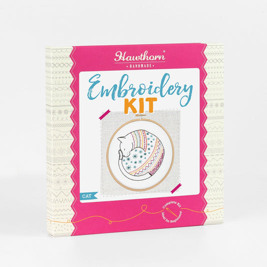 Cat Embroidery Kit for Beginners