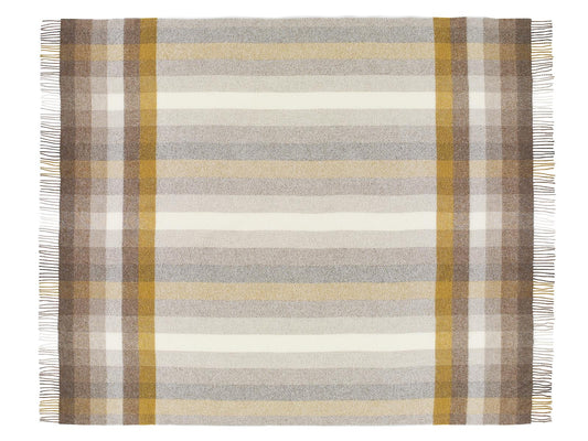 Woodale Pure New Wool Shetland Throw - Gold