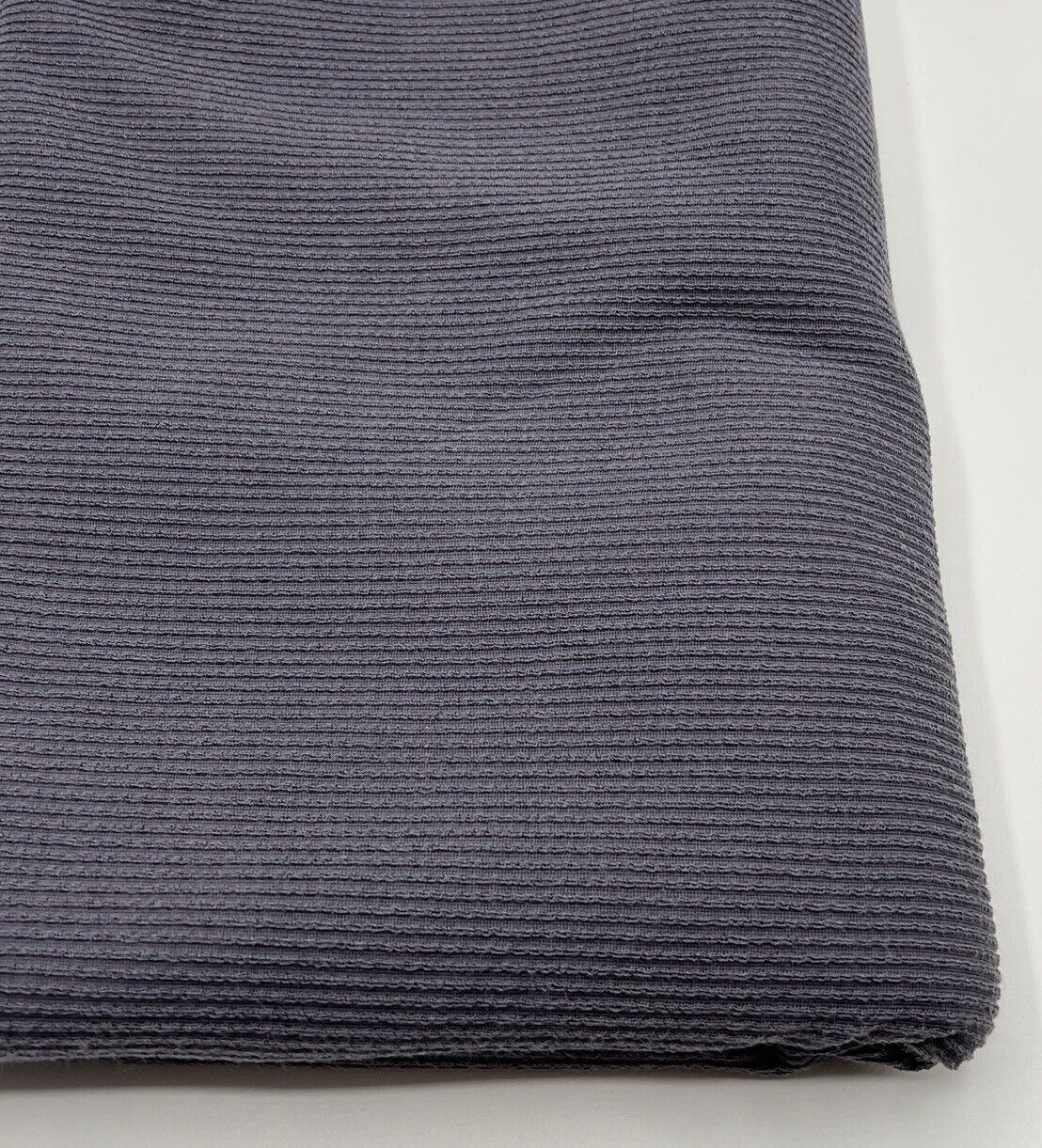 Charcoal Grey Crinkle Rib Stretch Fabric