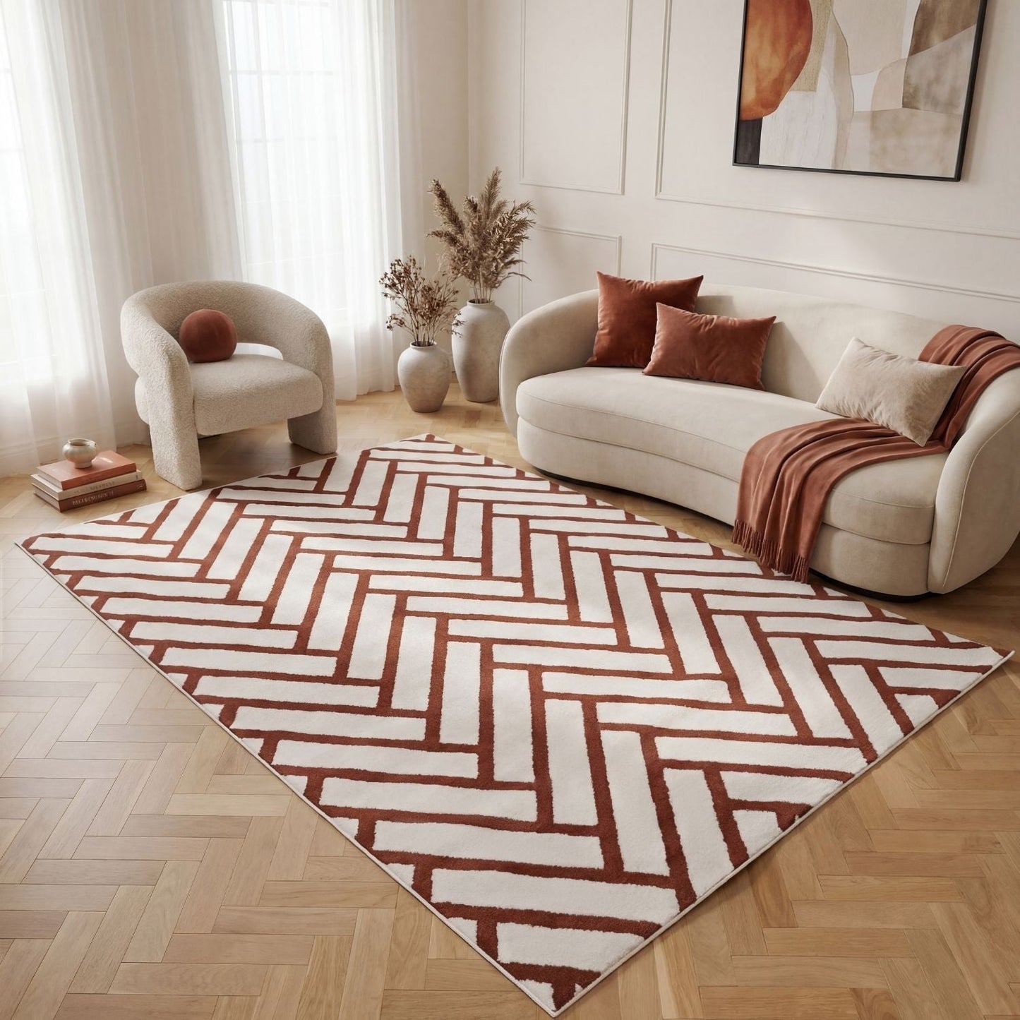 Loft Chevron Terra Rug
