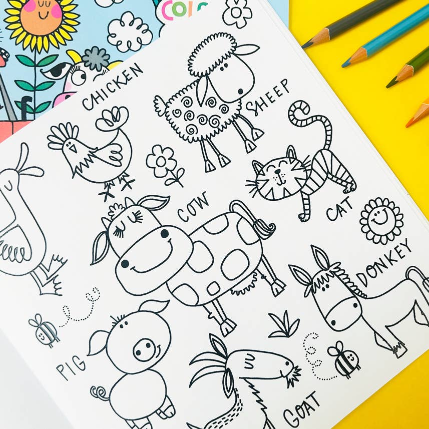 Children’s On The Farm Colouring Book for Animal Lovers