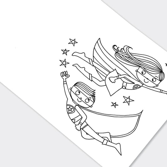 Children’s Super Hero Colouring Book for Creative Adventures