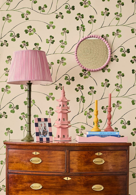 Chinoiserie Rose Pagoda in Blush Pink