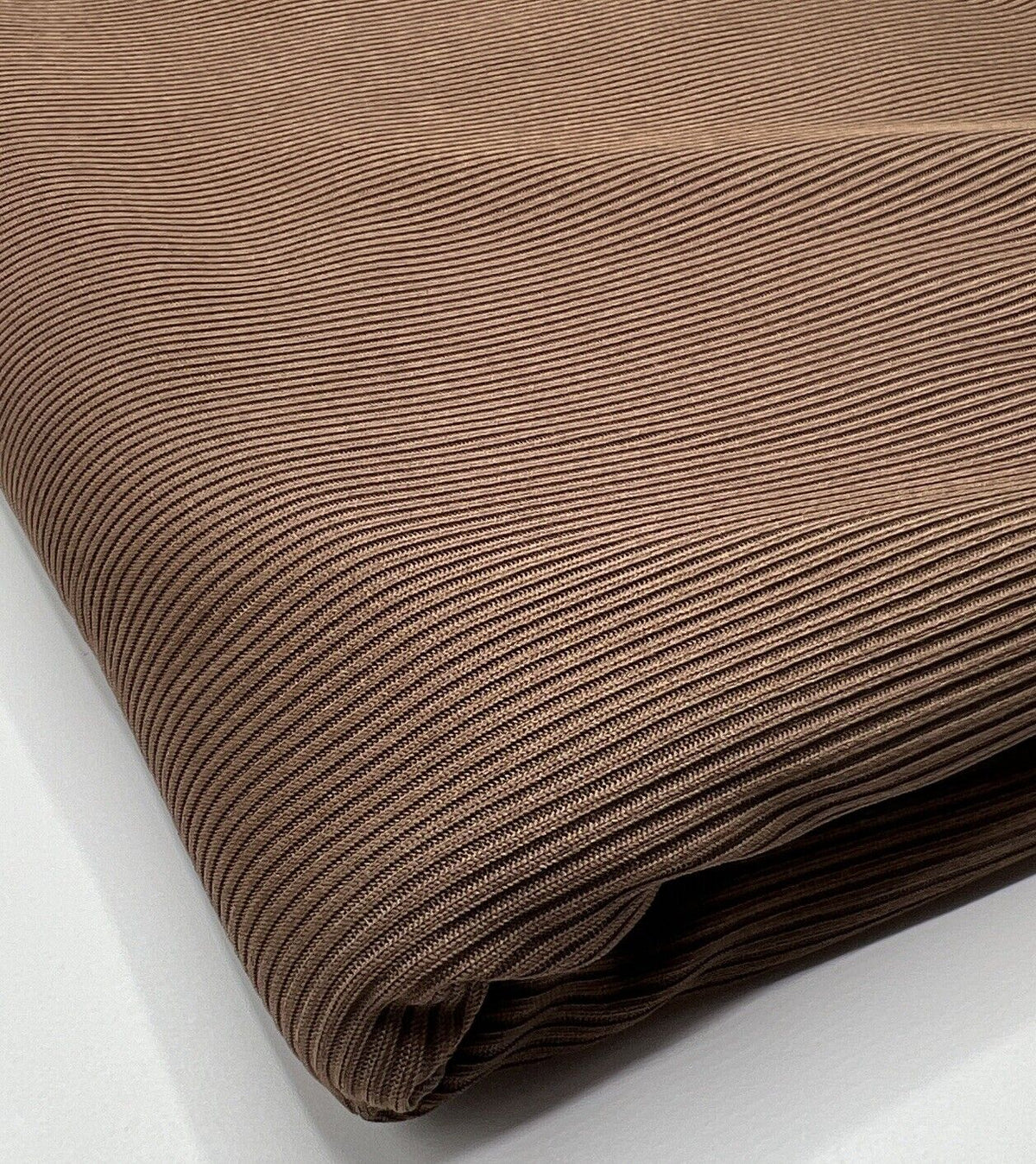 Chocolate 2X1 Fine Rib Stretch Fabric
