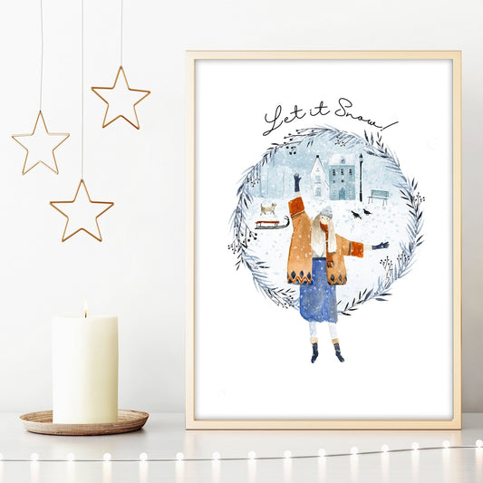 Christmas decor gift | wall art print