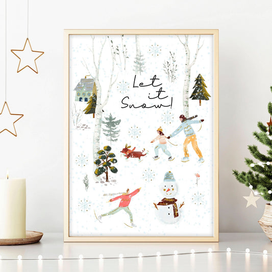 Christmas decor indoor wall art print