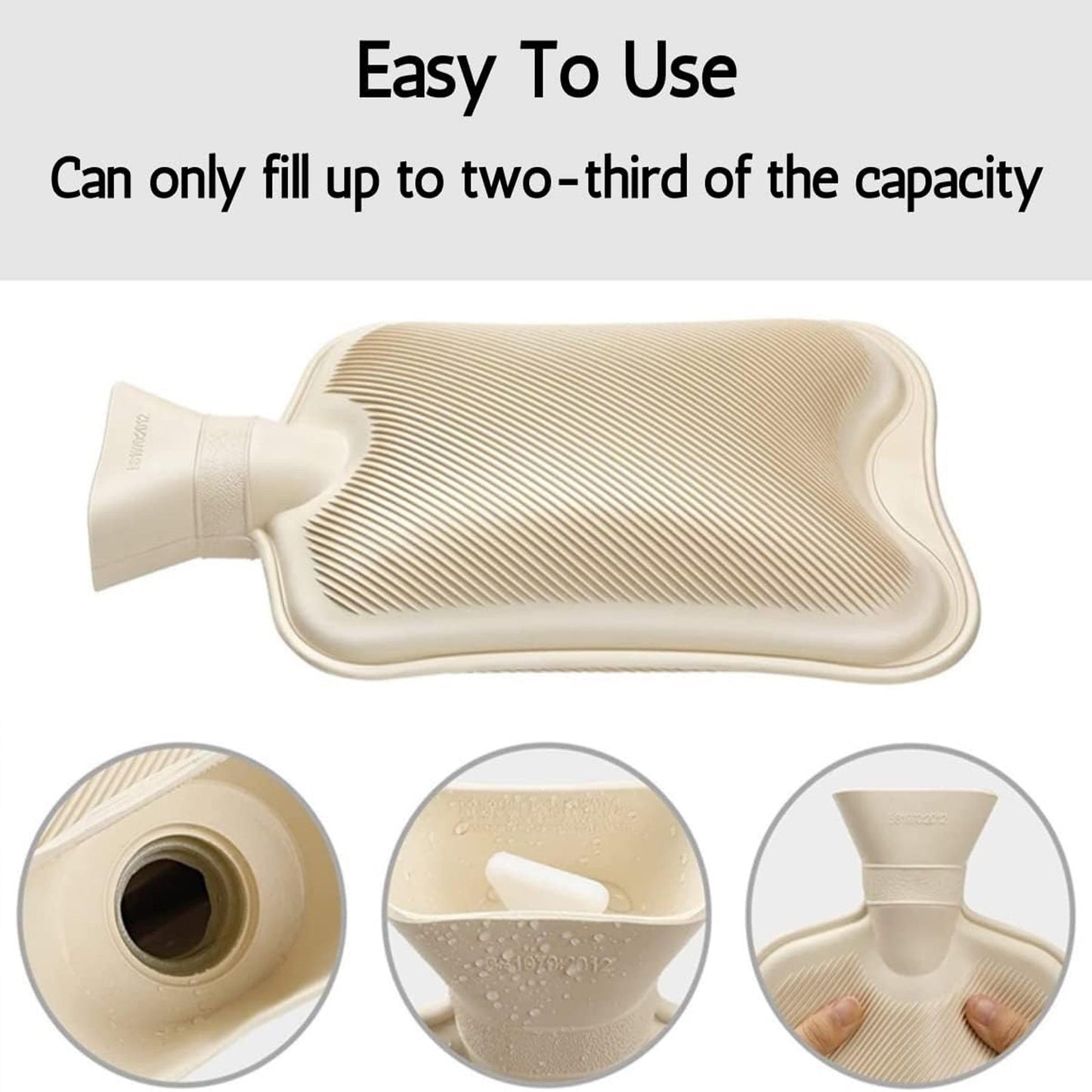 Festive Reindeer Christmas Hot Water Bottle with Cover 1L Natural Rubber UK Safe Tested Ideal Gift for Adults Kids by OLIVIA ROCCO