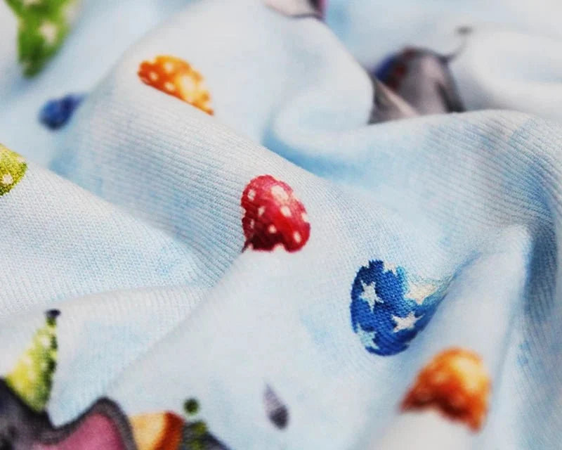 Circus Elephants Cotton Stretch Jersey 200 GSM 95/5 Lycra 4 Way Stretch
