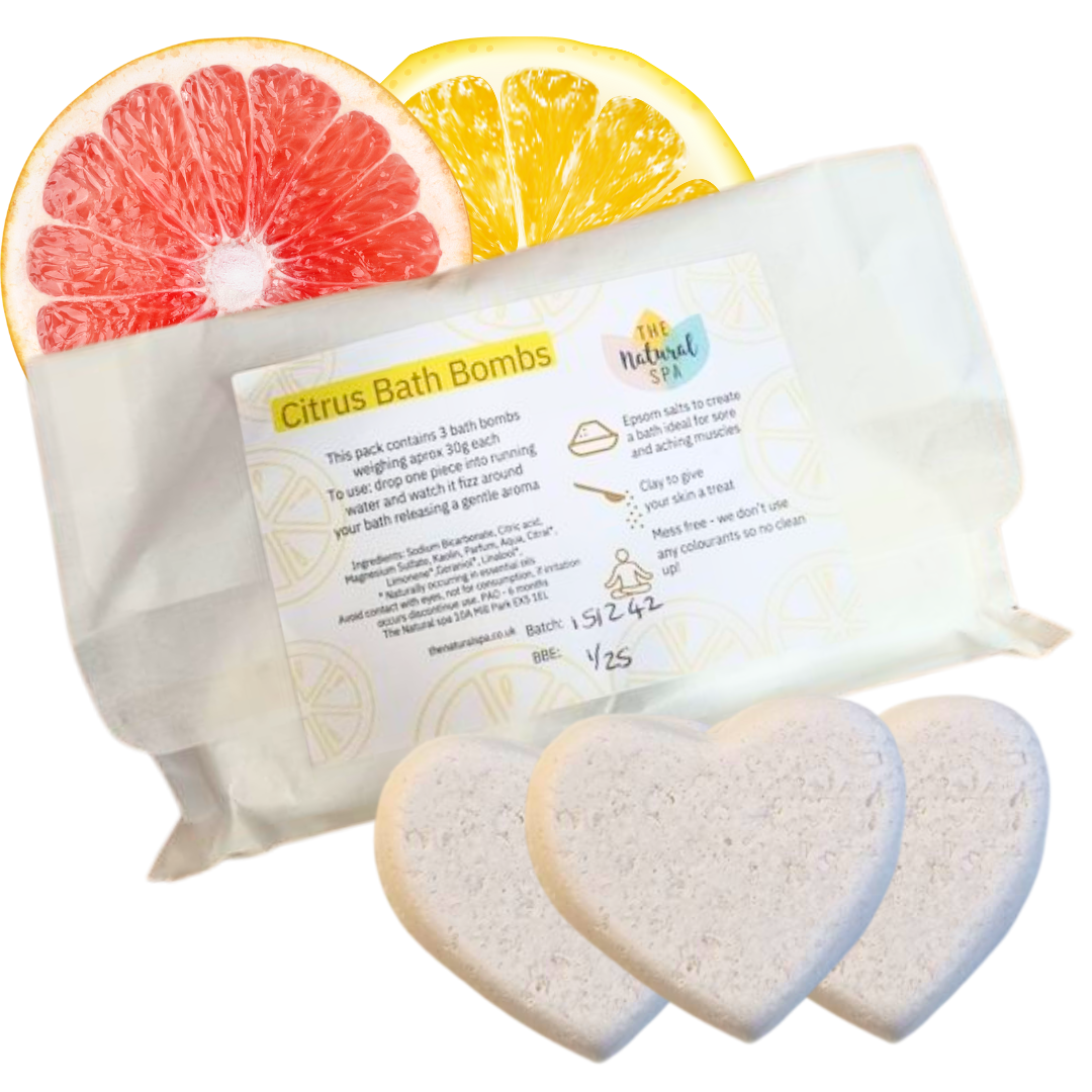 Citrus Aromatherapy Bath Bombs ( Lemongrass + Grapefruit )