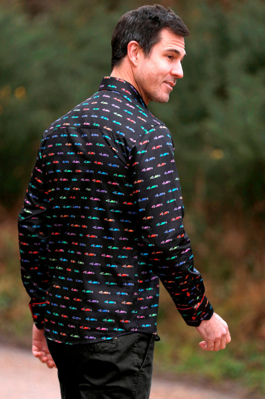 Vintage Grand Prix Racing Print Shirt